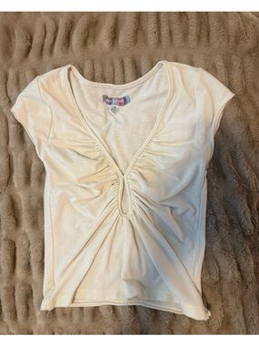 Urban Outfitters cream top with eyelet